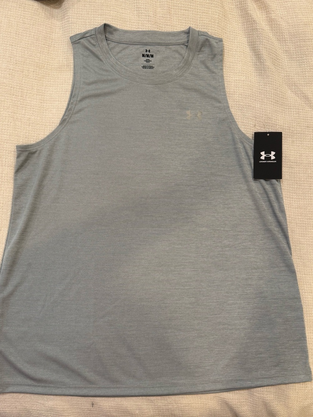Under Armour Velocity Twist Tank Women’s M Halo Gray Metallic Silver NWT